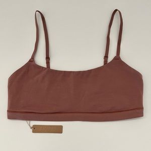 SKIMS Cotton Jersey Scoop Bralette in Rose Clay